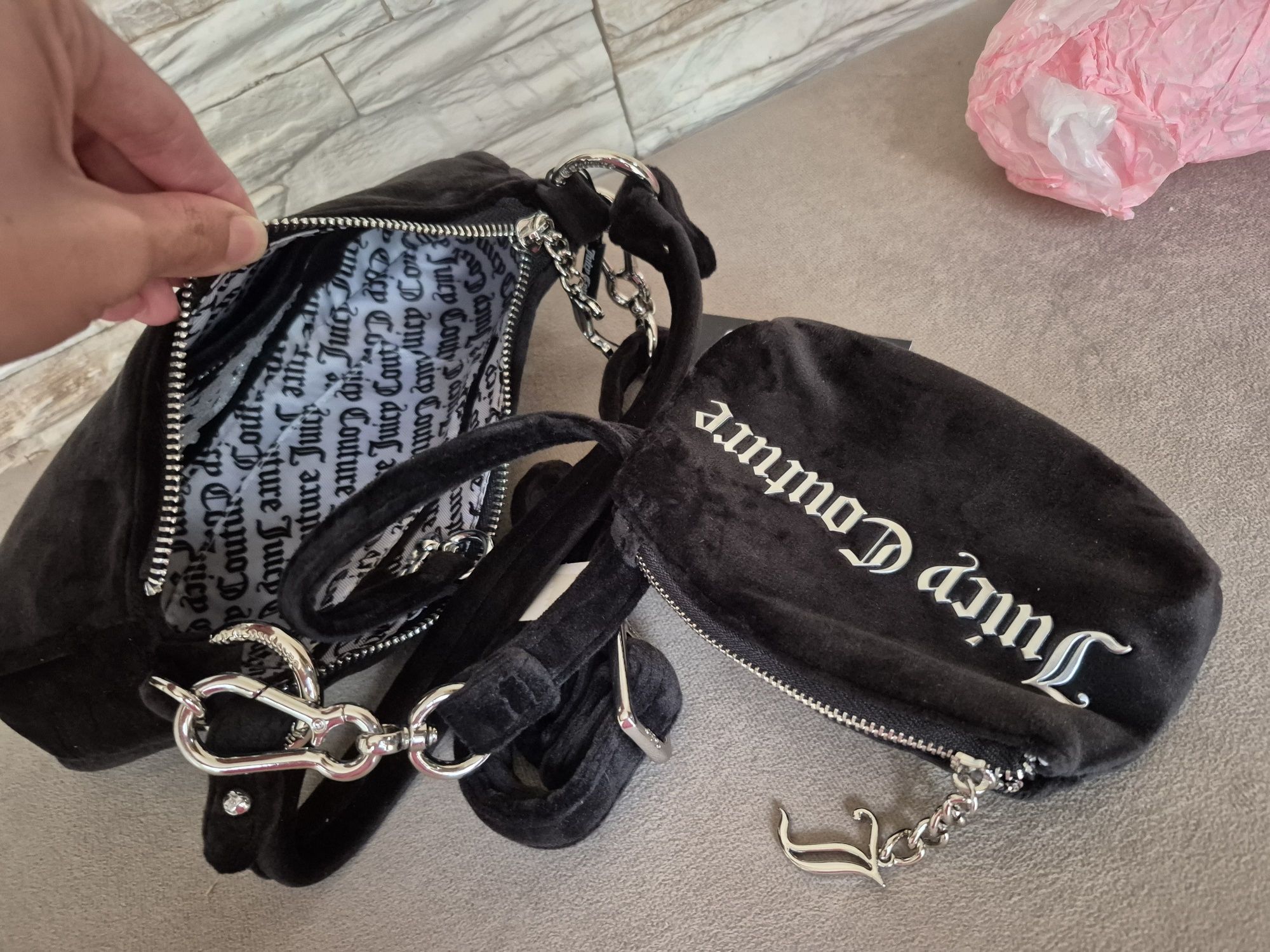 Torebka Torebeczka Damska Juicy Couture Welurowa