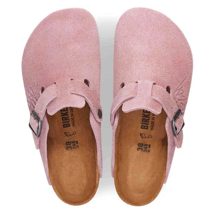 Сланці Birkenstock x Stussy Boston Suede Dusty Pink