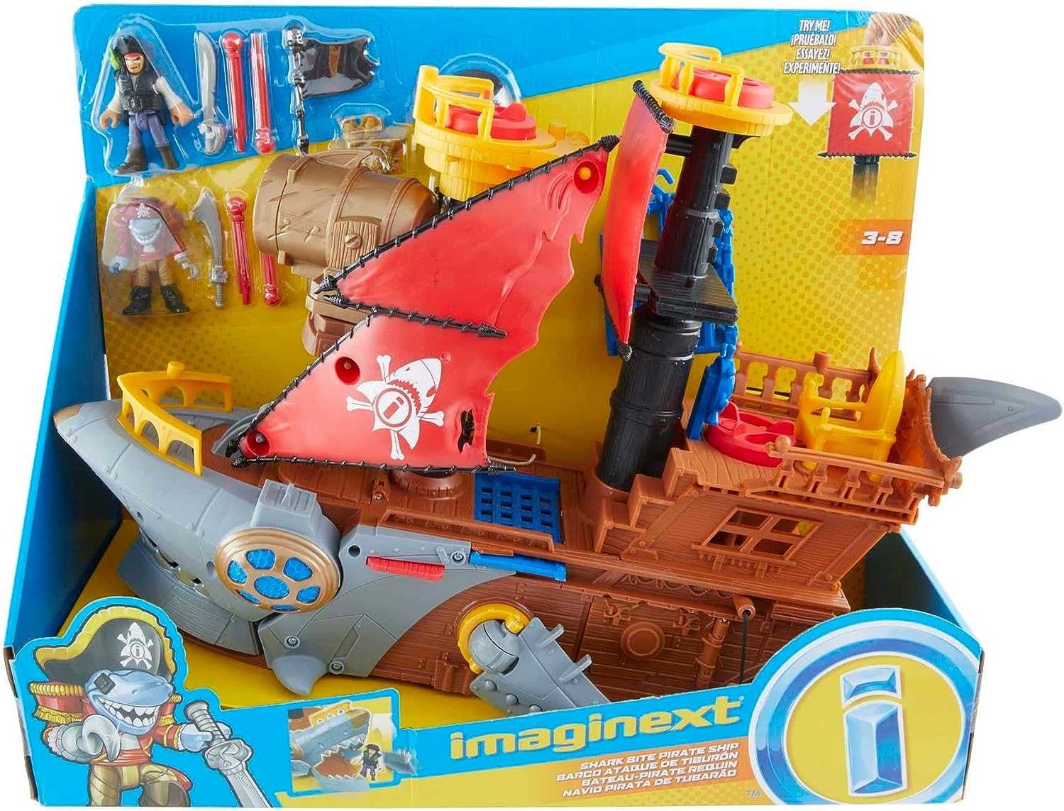 Statek piracki Fisher-Price Imaginext Ugryzienie Rekina DHH61