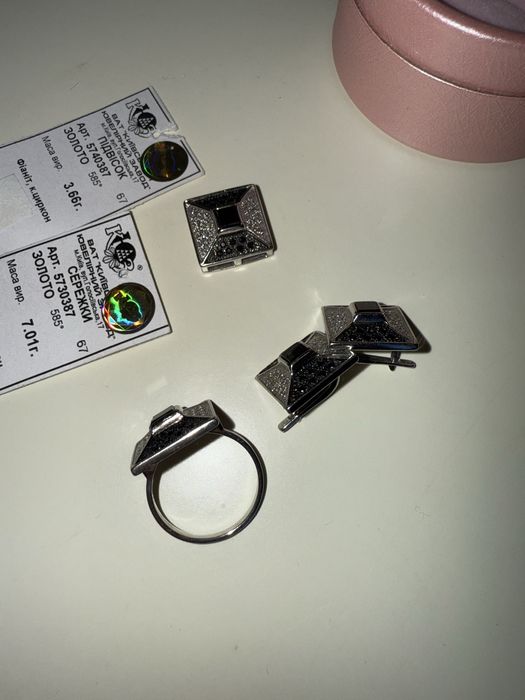 Золотий гарнітур 585 проба КЮЗ 4 предмета