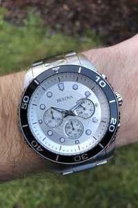 Zegarek Bulova chronograf na bransolecie Citizen tissot Orient perła