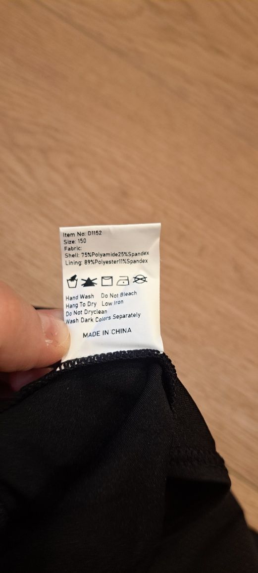 140/146 sukienka balet akrobatyka czarna