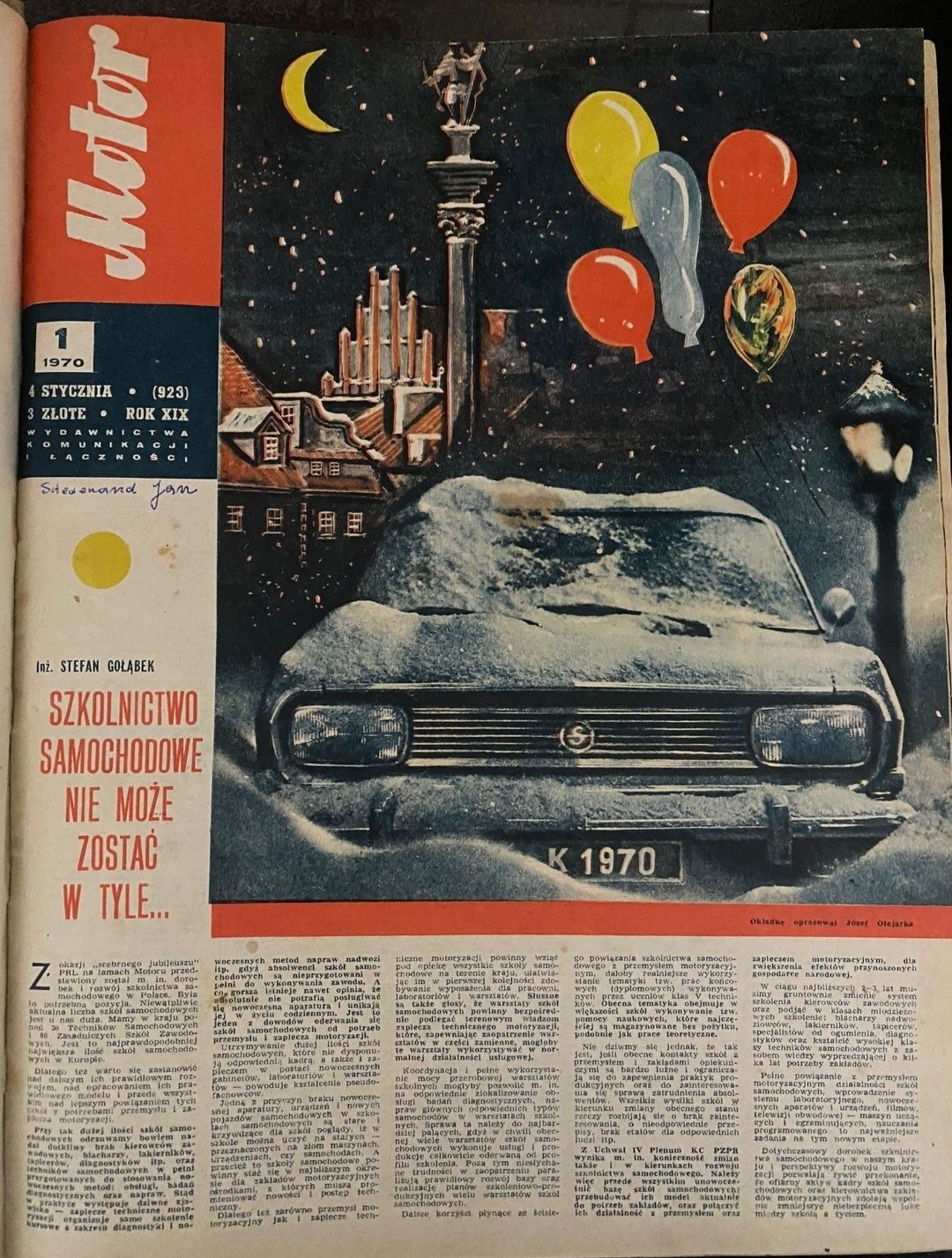 Czasopismo Motor 1/1970