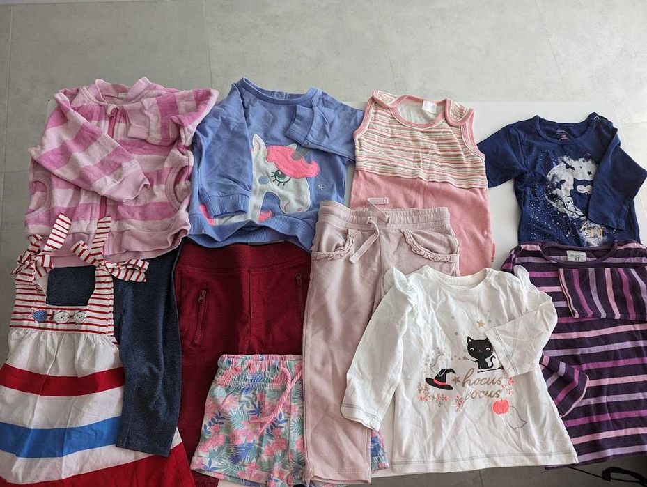 Paka ubranek dla dziewczynki w większości 68