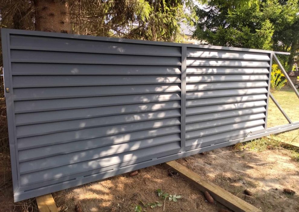 Brama przesuwna 4m + furtka 90 lewa Polbram Kreta Oda