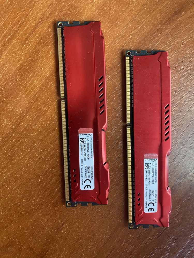 Оперативна память Hyper X fury 2x4gb 1600mhz