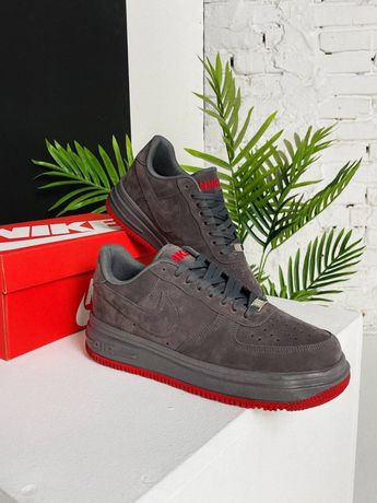 Мужские кроссовки Nike Air Force grey серые найк форс