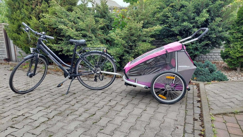 Rower Diamand Ubari i przyczepka Croozer dla dziecka