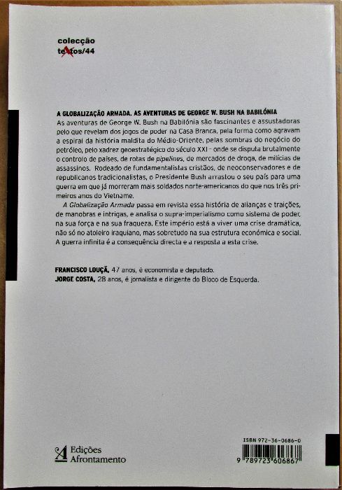 A Globalização Armada, de Francisco Louça e Jorge Costa, novo