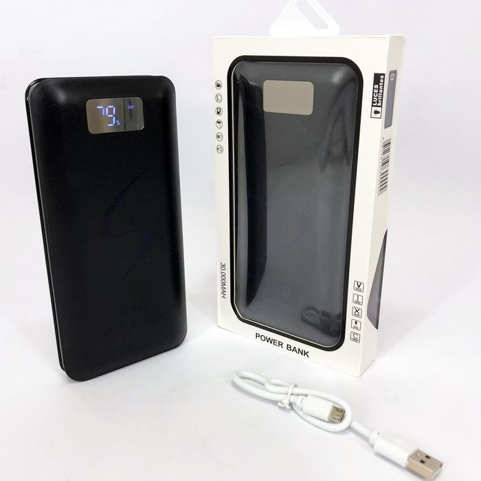 Повербанк Power Bank 30000 mAh UKC Мобільна зарядка портативна ХІТ