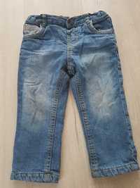 Jeansy spodnie ocieplane