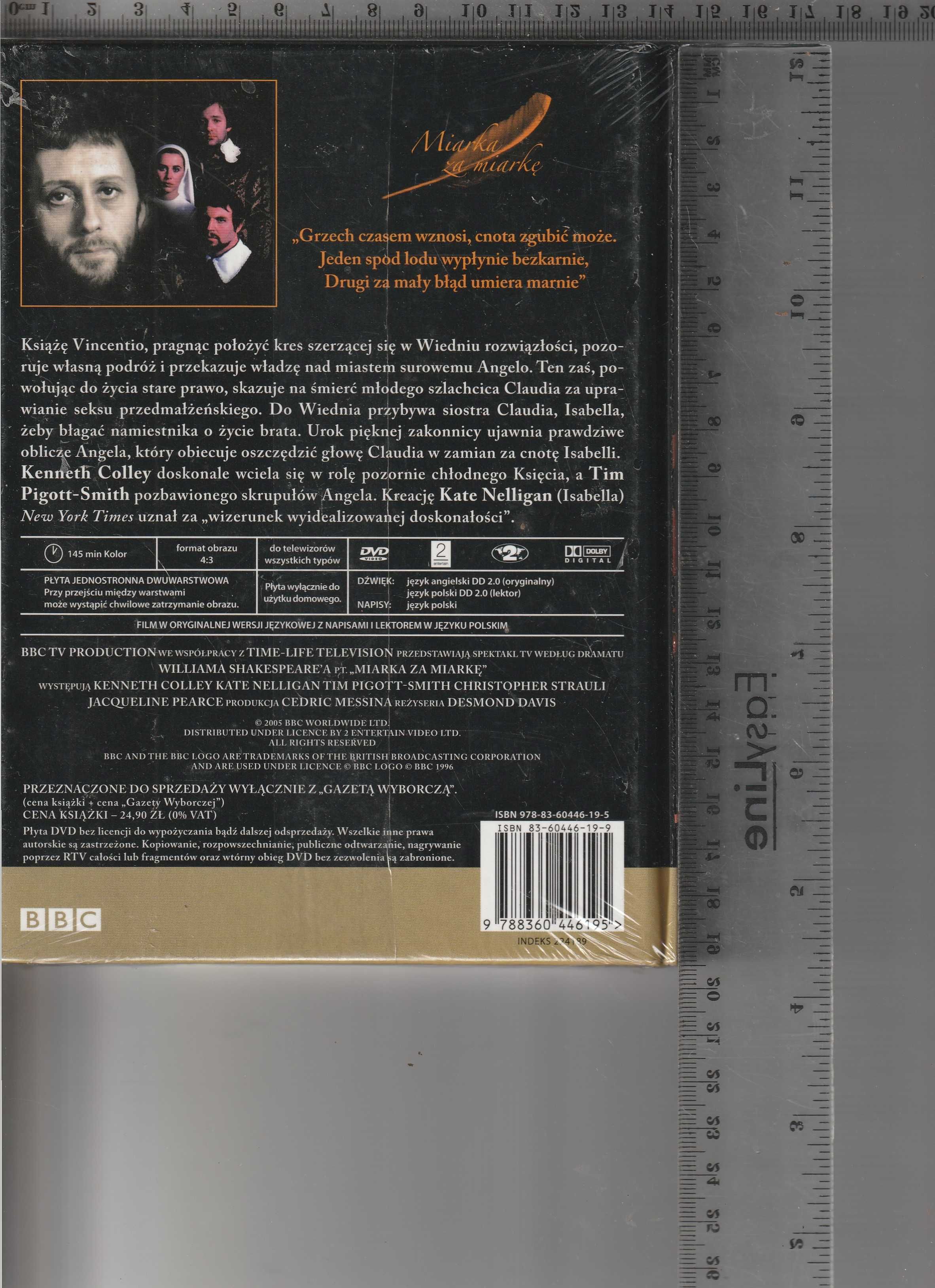 Miarka za miarkę dramat Shakespeare,a  BBC DVD