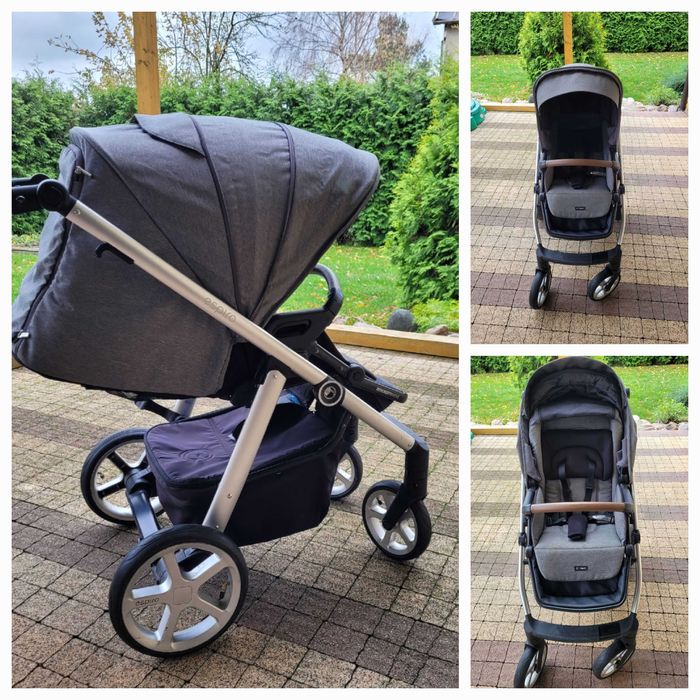 Wózek 2 w 1 ESPIRO NEXT GRREY DOVE na pompowanych kołach