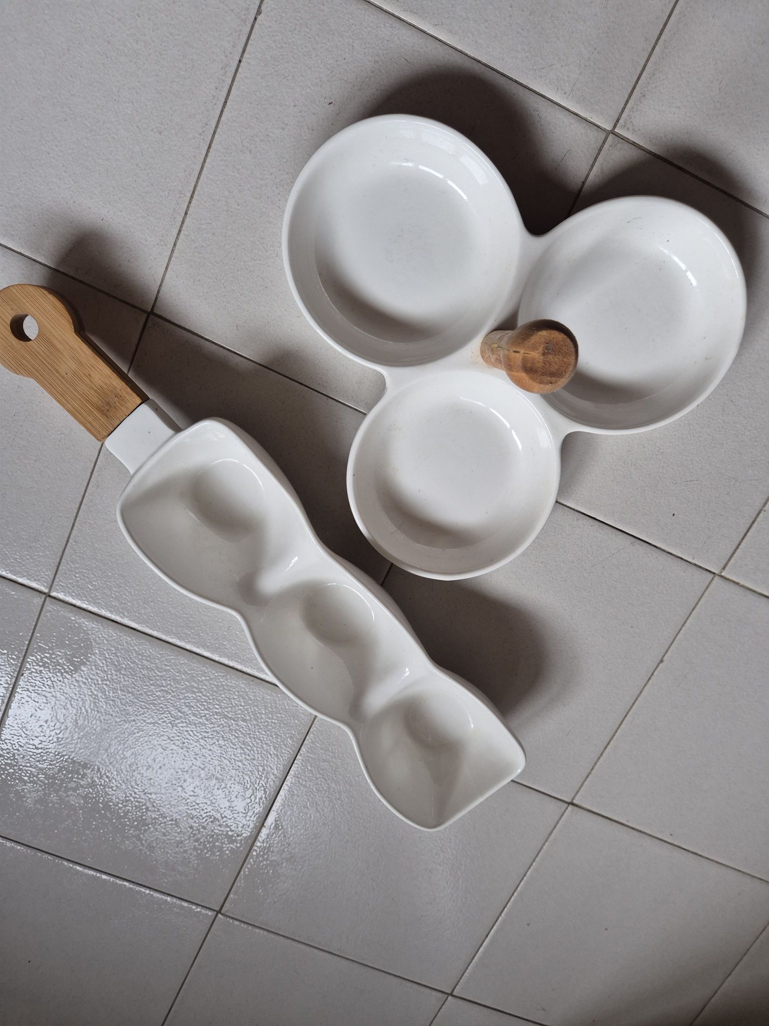 Taças de mesa com divisórias