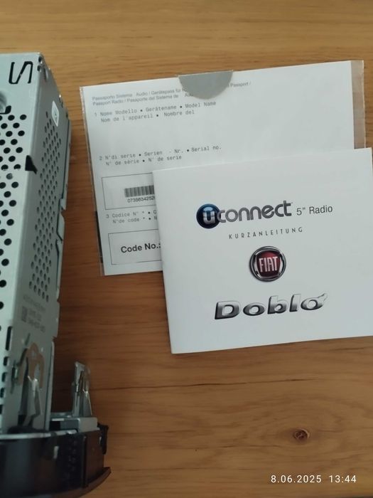 Fabryczne Radio Fiat Doblo +kod. Wysyłka.