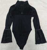 Блуза чёрная для бально-спортивных танцев на девочку