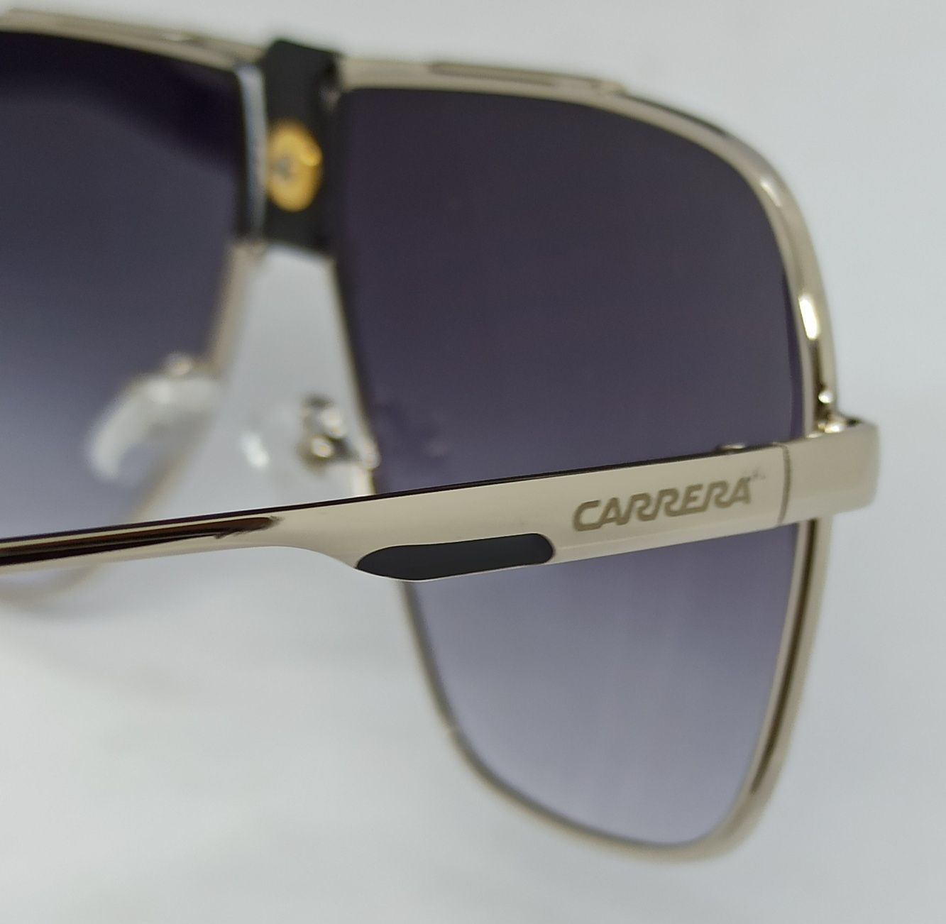 Carrera стильные мужские очки серый градиент в серебр метал с футляром