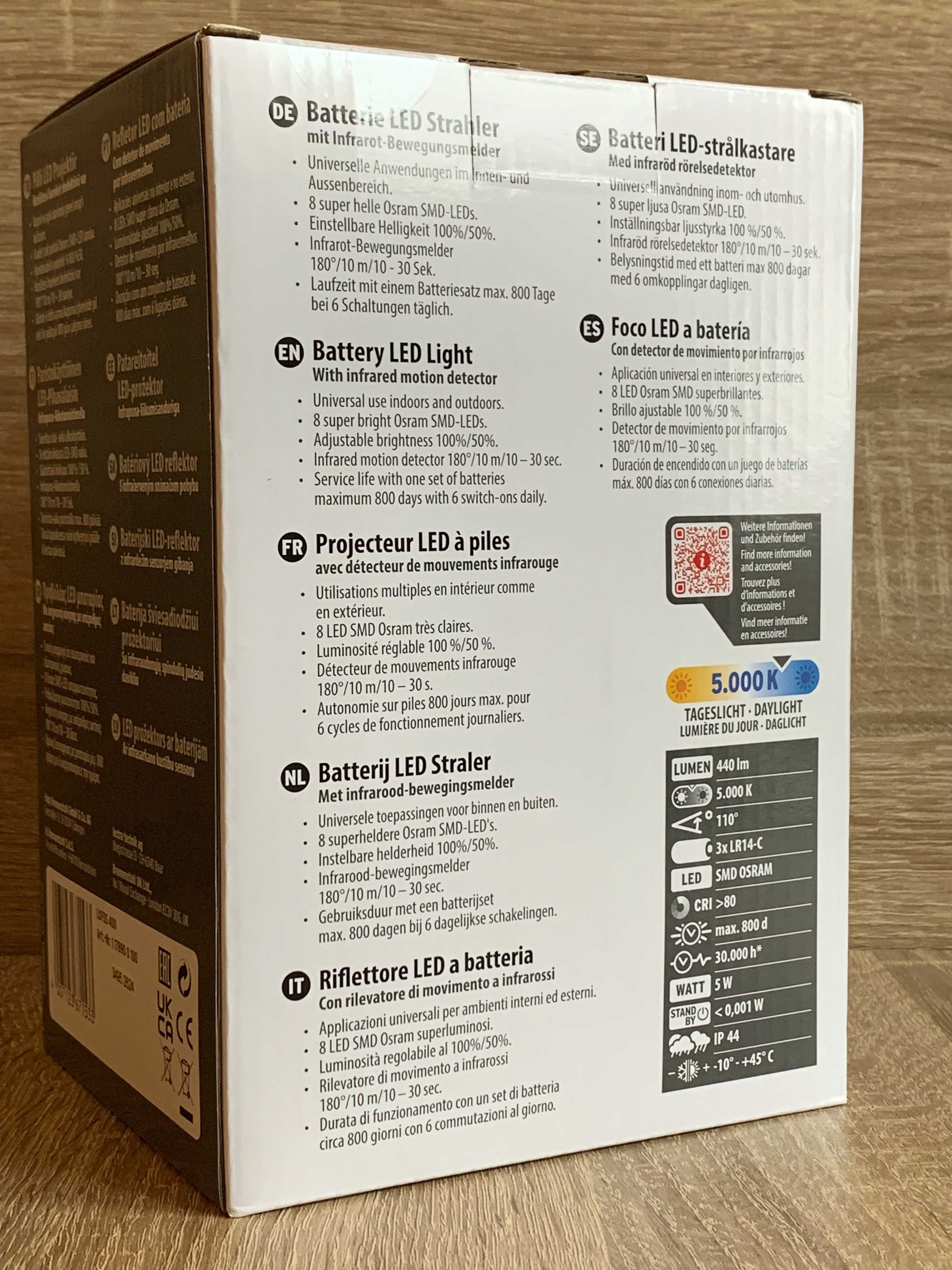 Lampa LED z bateriami Brennenstuhl LUFOS 400 z czujn. zmierzchowo-ruch