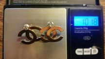 Piękne ZŁOTE KOLCZYKI DUŻE 585/14kt wzór Coco Chanel 10,18 gram
