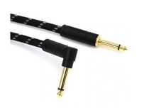 Fender black tweed Profesjonalny kabel JACK 6,3 prosty/kąt 7.5 m