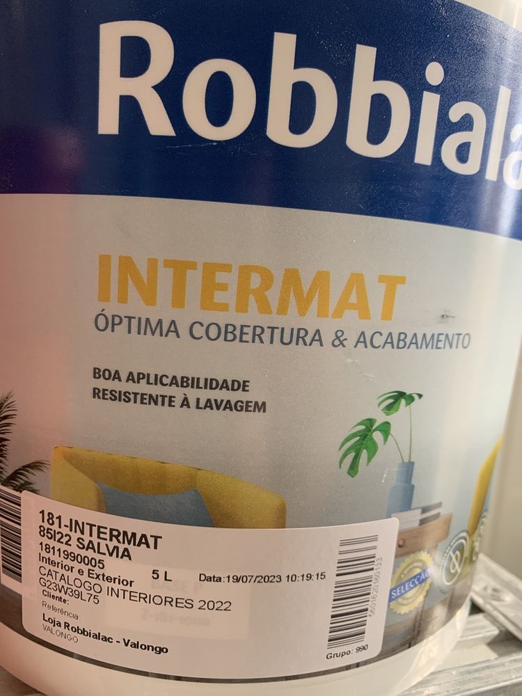 Lata de tinta Robbialac intermat cor Salvia