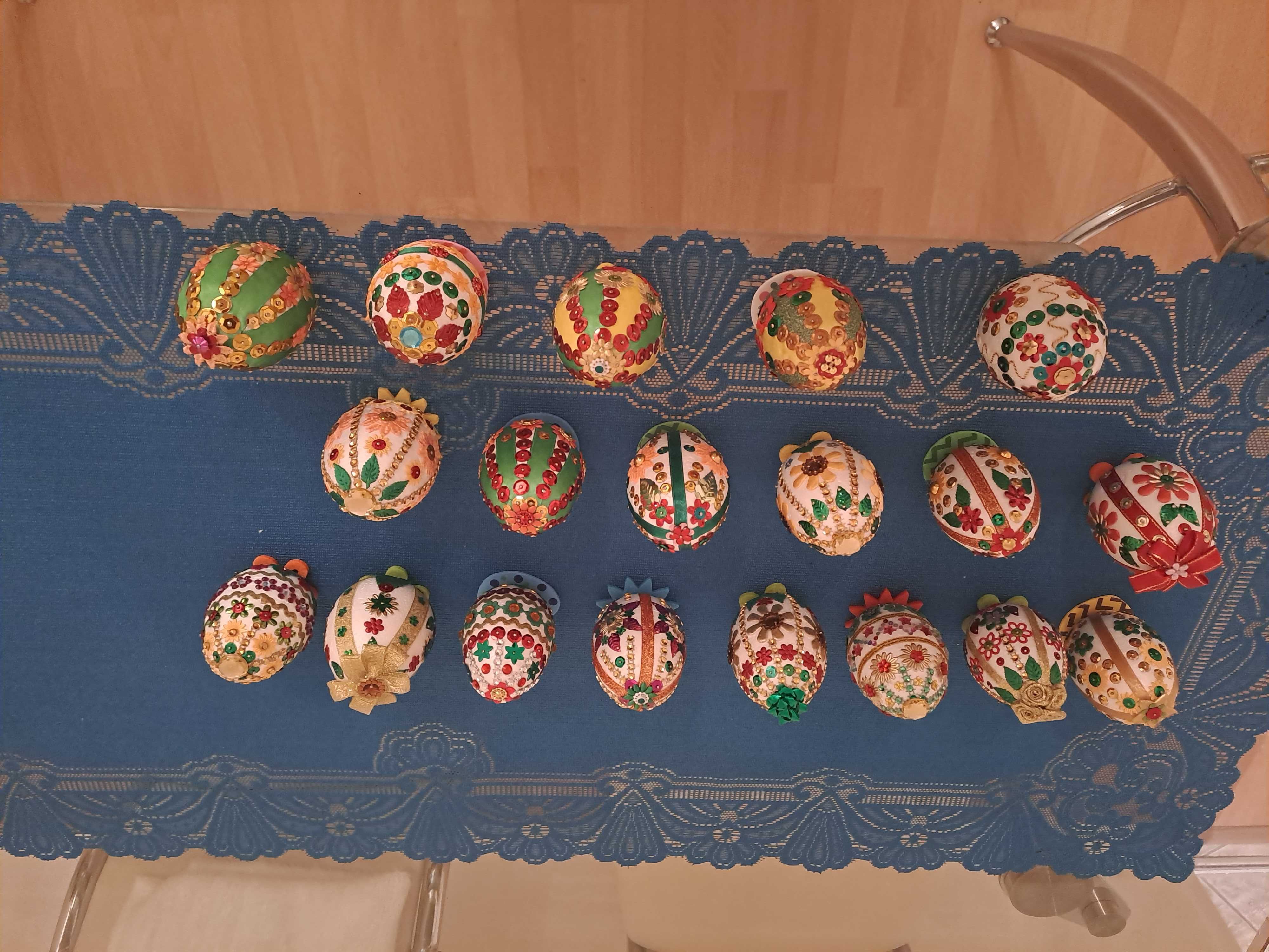 jaja wielkanocne 31 szt handmade różne rozmiary