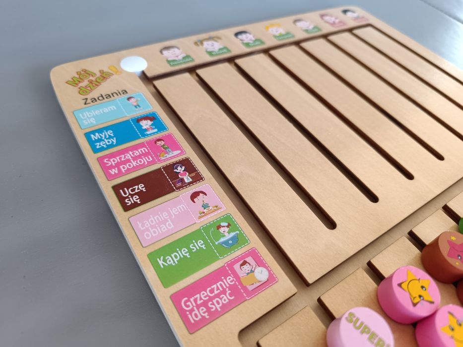 Tablica motywacyjna tablica obowiązków montesori tablica z zadaniami