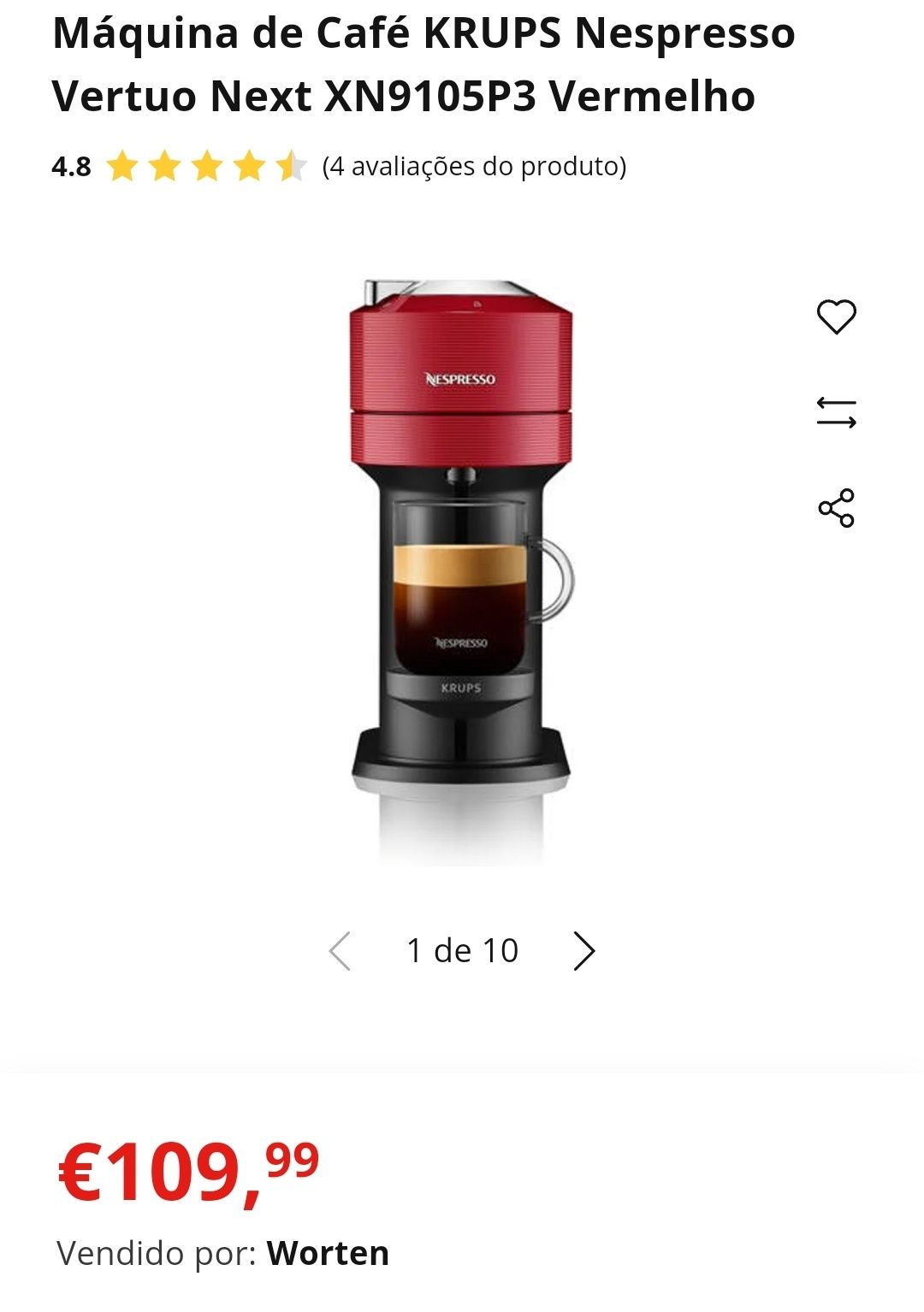 Máquina Nespresso Vertuo