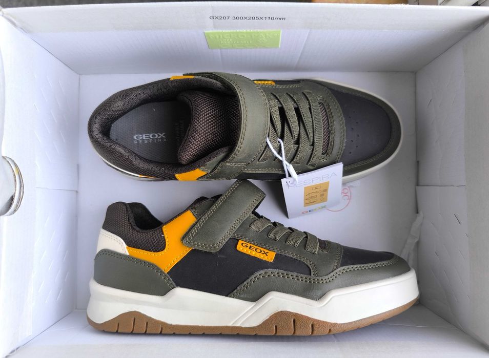 Ténis GEOX J Perth (Green/Yellow) tamanho 35