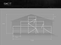 Nowe rusztowanie na ścianę szczytową ~ typ Plettac ~ 90m2 ~ scaff 74