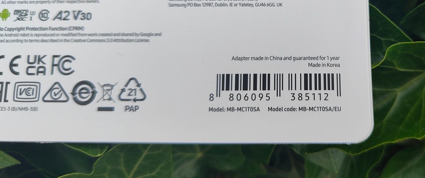 Карта пам'яті Samsung Evo Plus microSDXC 1TB + SD адаптер оригінал