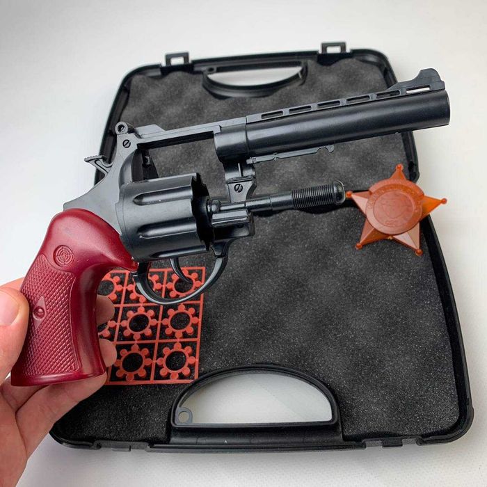 Іграшковий дитячий пістолет на пістонах револьвер пугач для дітей