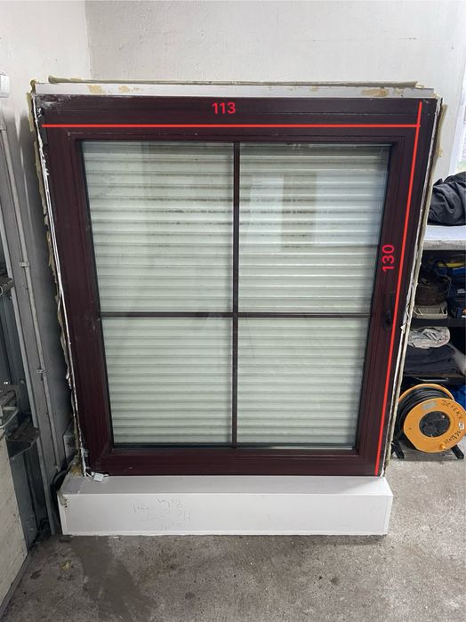 Okna plastikowe z roletą 113x130 używane