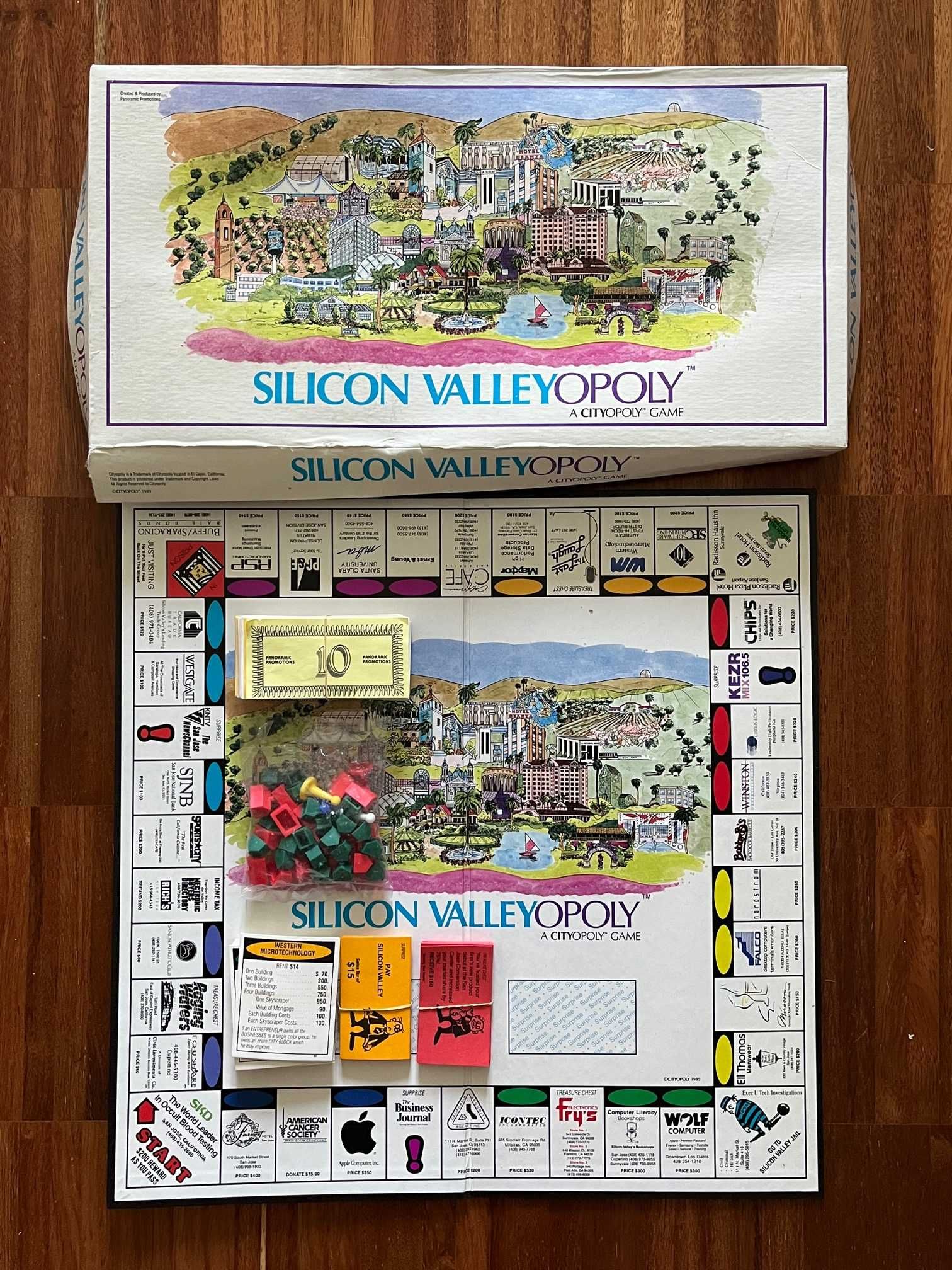 Monopoly gra planszowa Silicon Valleyopoly lata '90te USA Monopol