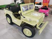 Jeep Retro 4x4 auto autko autka pojazd samochód 3os na akumulator elek