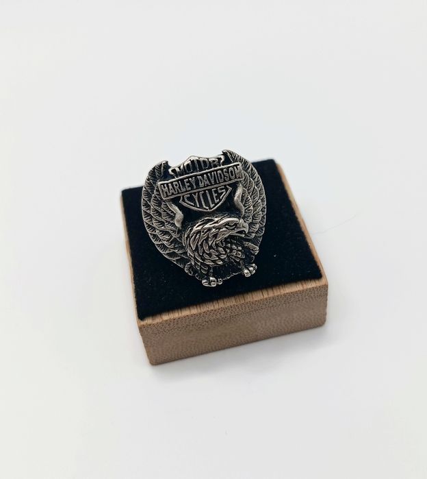 Srebrny Sygnet Męski Srebro 925 Harley Davidson Masywny