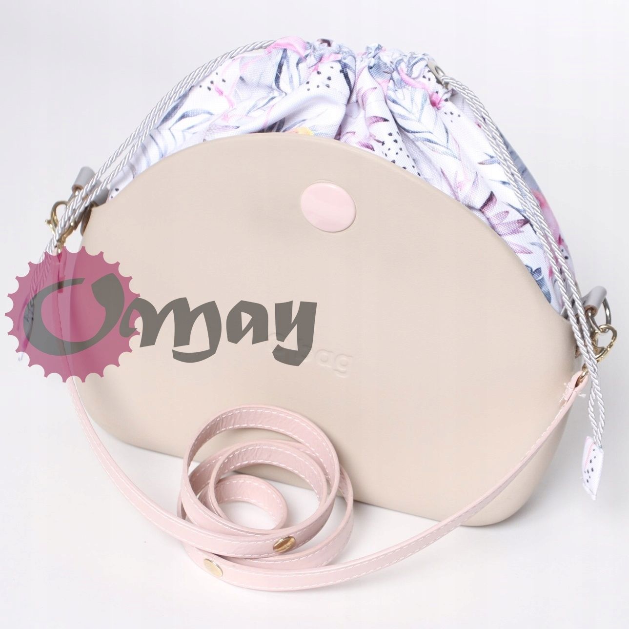 organizer OBAG MOON LIGHT worek flamingi pastel 2 kieszenie komin OMAY