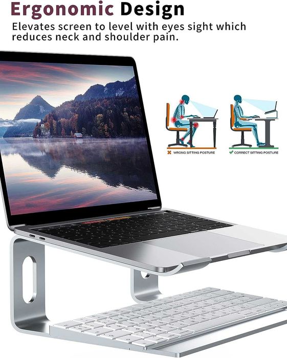Подставка под ноутбук ALASHI Laptop Stand for Desk 10-15.6 серебро