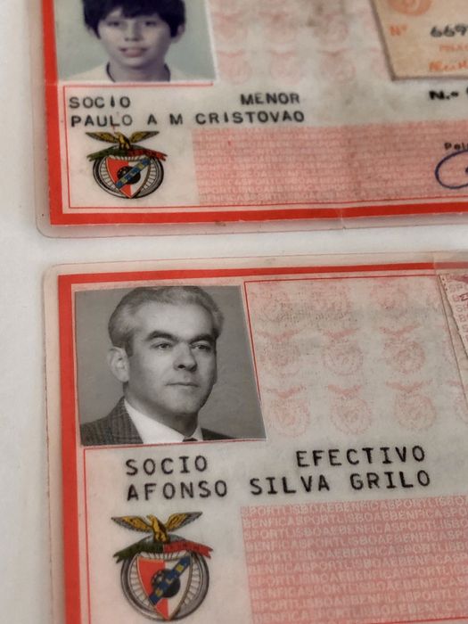 2 bilhetes sócio do Benfica. Antigo