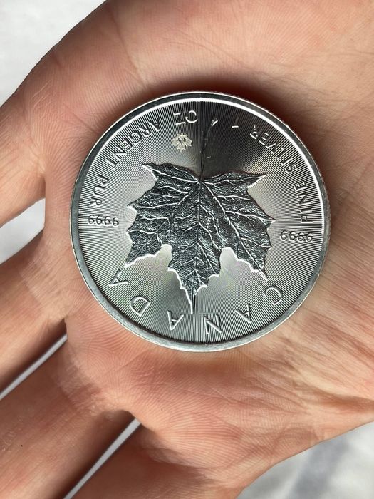 Срібна монета Бізон Клен  999 1 унція