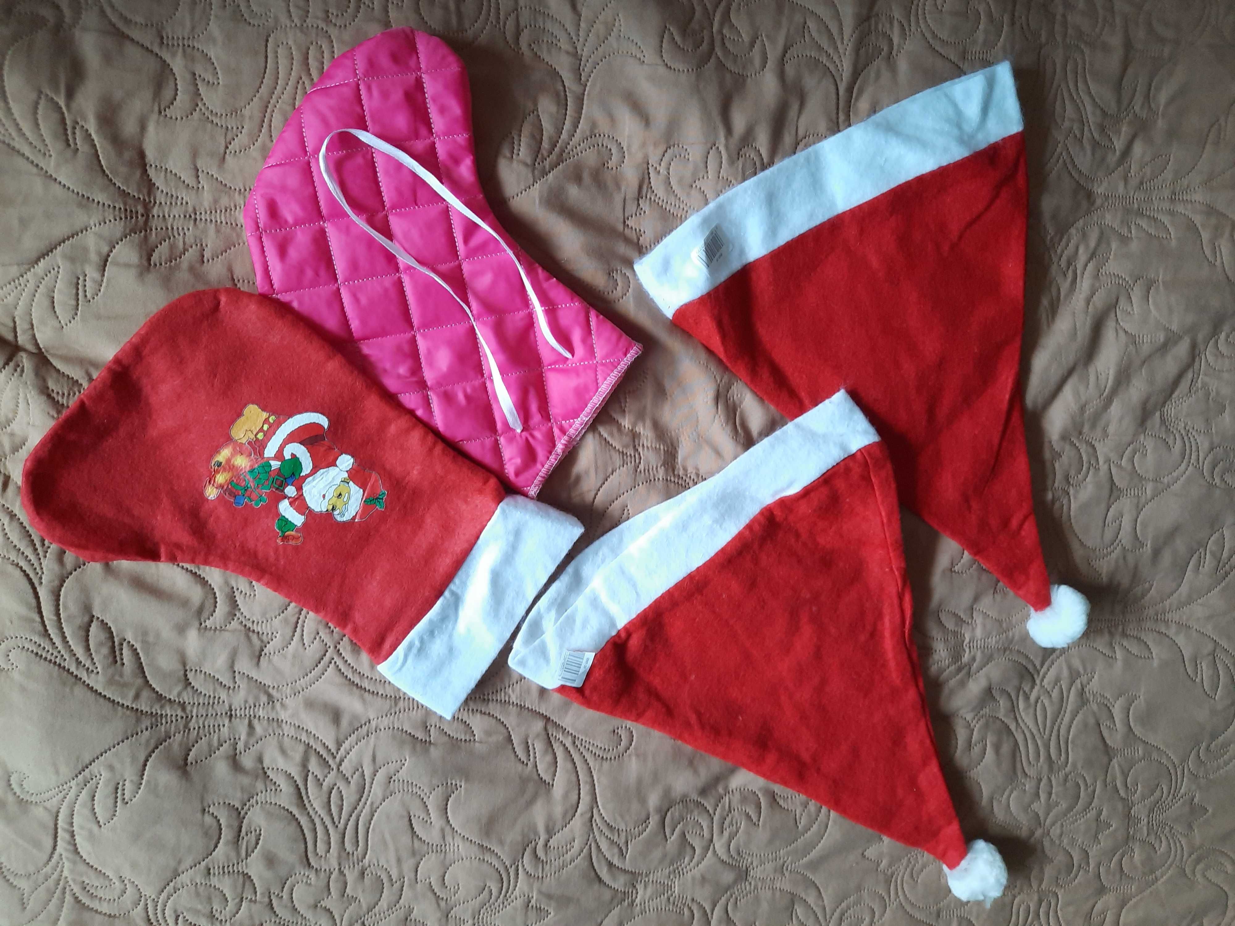 Новогодний костюм Санта Дед Мороз для ребенка 6-9 месяцев + подарки