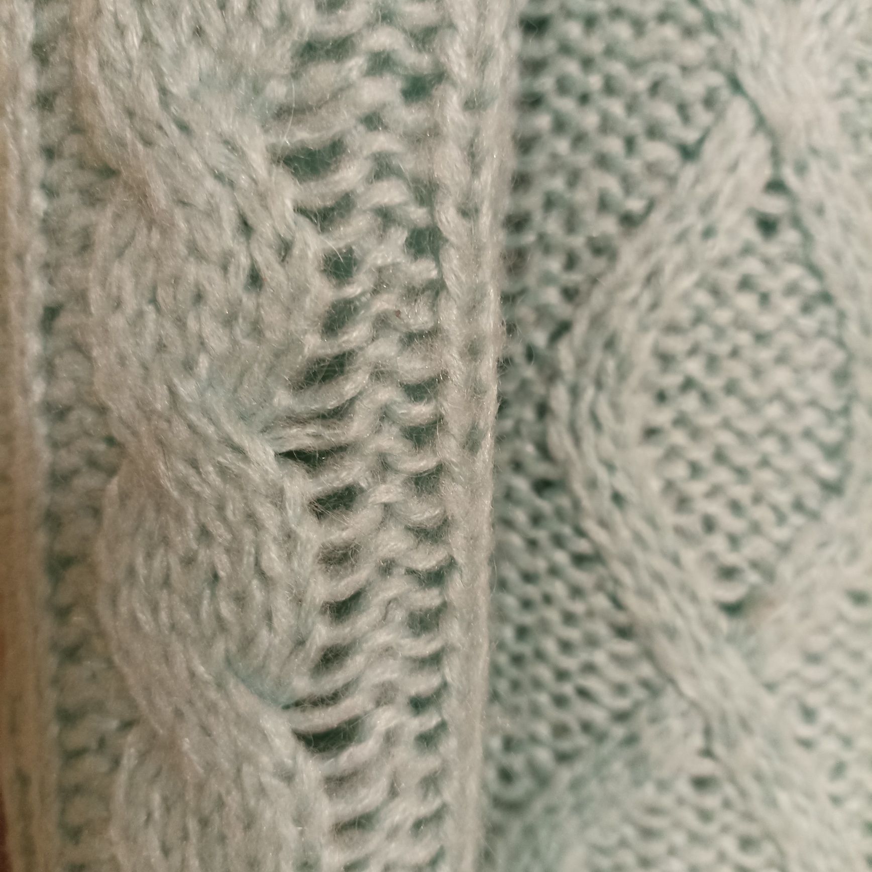 Sweter L-Xl H&M miętowy wełna piękny