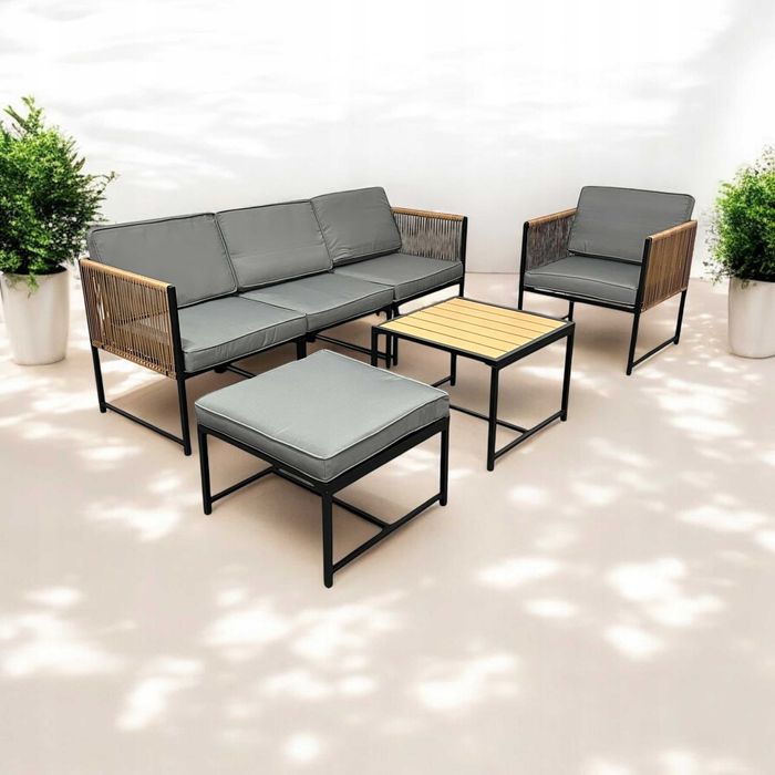 OUTLET! Narożnik Ogrodowy/Tarasowy Modułowy Zestaw Mebli 2 Kolory