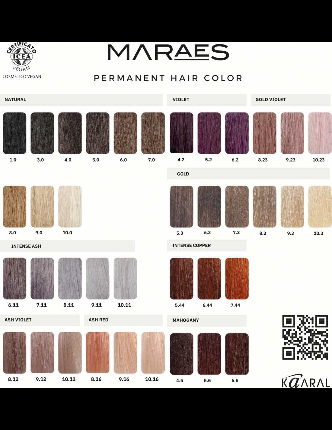 Перманентнная краска для волос kaaral maraes vegan color