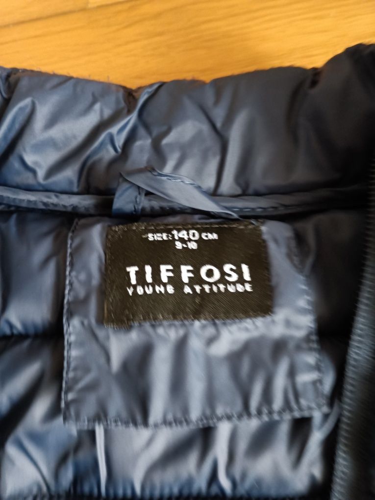 Colete azul escuro da Tiffosi  (9-10 anos)