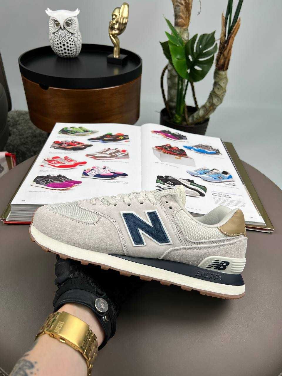 Чоловічі кросівки нью беланс New Balance 574 Light Grey Navy [41-46]