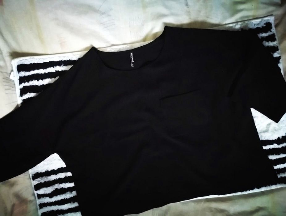 Minimalistyczna Strukturalana Bluzka Koszula  OVERSIZE _ STRADIVARIUS