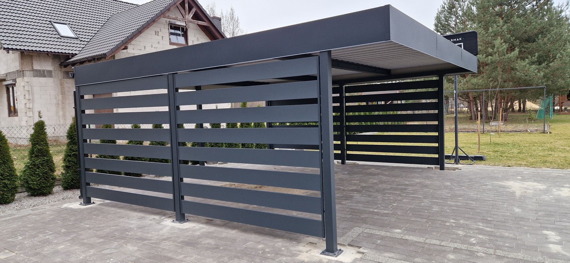 Wiata samochodowa, garażowa, dwustanowiskowa, carport, wiata