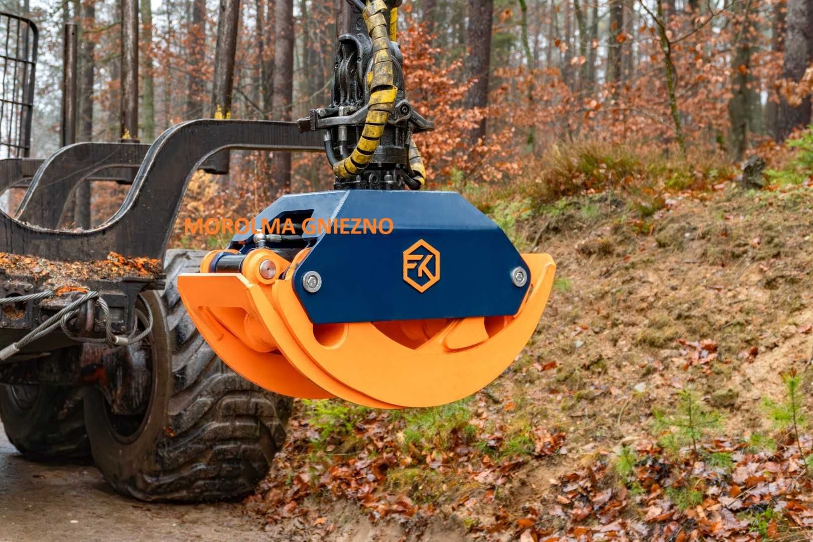 Chwytak kleszcze do drewna bali R27 34 49 FK MACHINERY przyczepa leśna