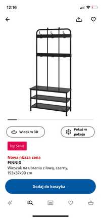 Wieszak garderoba Pinnig ikea przedpokoj